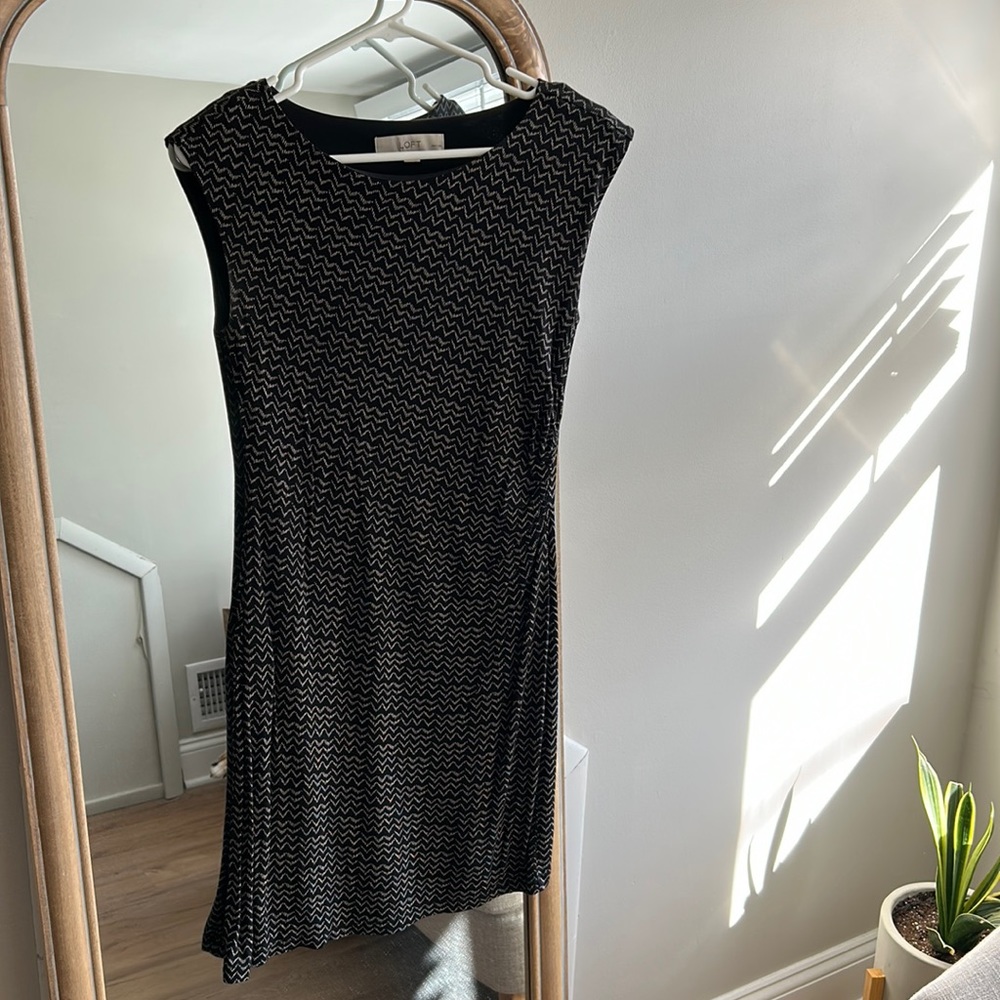 Black & Cream Loft Dress